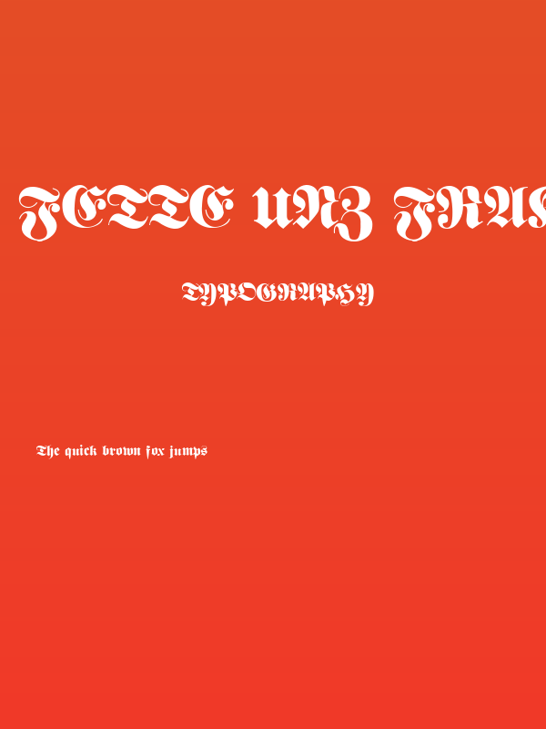 Fette UNZ Fraktur Poster