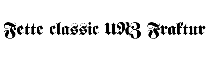 Fette classic UNZ Fraktur Font