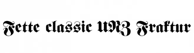 Fette classic UNZ Fraktur  免费字体下载