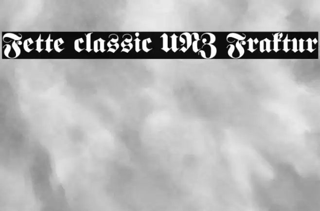 Fette classic UNZ Fraktur Font examples