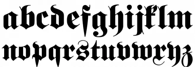 Fette classic UNZ Fraktur フォント 小文字