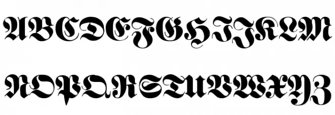 Fette classic UNZ Fraktur फ़ॉन्ट अपरकेस