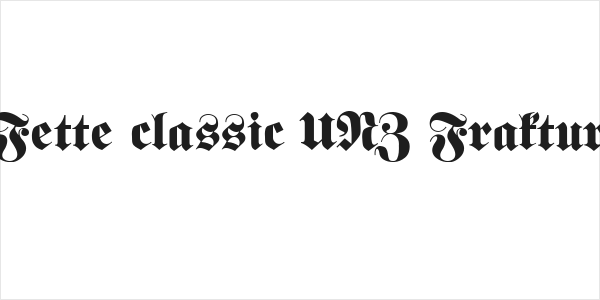 Fette classic UNZ Fraktur Logo