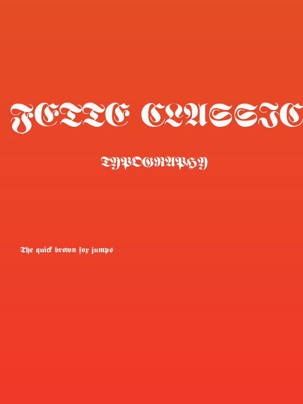 Fette classic UNZ Fraktur Poster