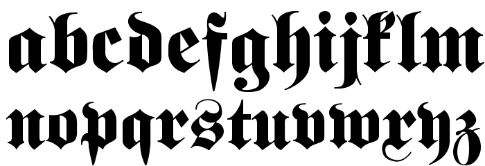 Fette classic UNZ Fraktur Font LOWERCASE