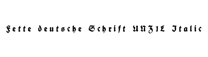 Fette deutsche Schrift UNZ1L Italic  les polices de caractères gratuit tlcharger