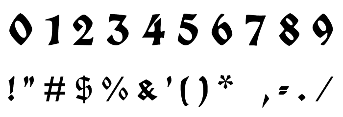 Fette deutsche Schrift UNZ1L Italic Font OTHER CHARS