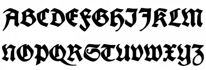 Fette deutsche Schrift UNZ1L フォント 大文字