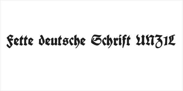 Fette deutsche Schrift UNZ1L Logo