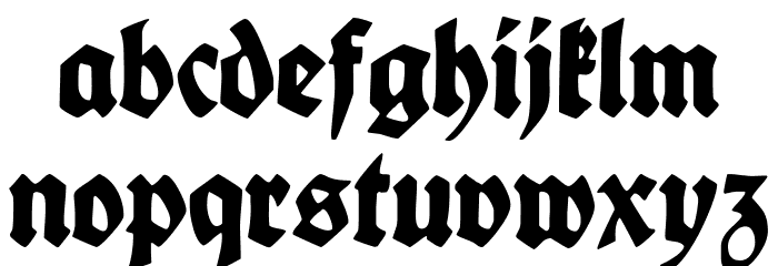 Fette deutsche Schrift UNZ1L Font LOWERCASE