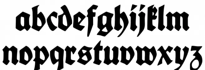 Fette deutsche Schrift UNZ1L फ़ॉन्ट लोअरकेस