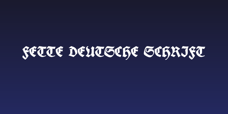 Fette deutsche Schrift Social Header