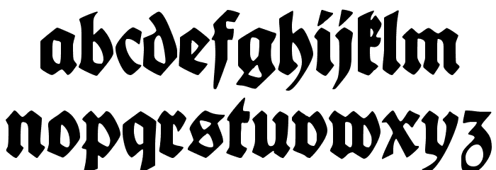 Fette deutsche Schrift Font LOWERCASE