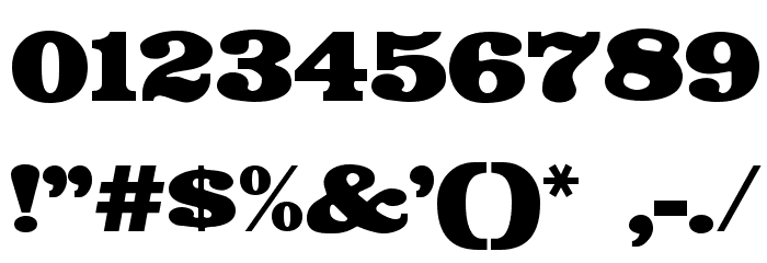 FetteEgyptienne Font OTHER CHARS