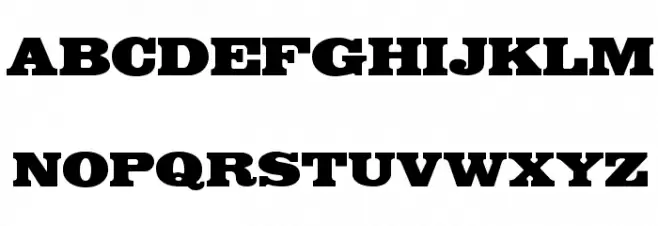 FetteEgyptienne Schriftart Groß
