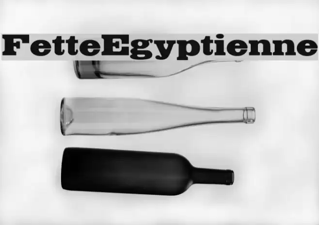 FetteEgyptienne Schriftart examples