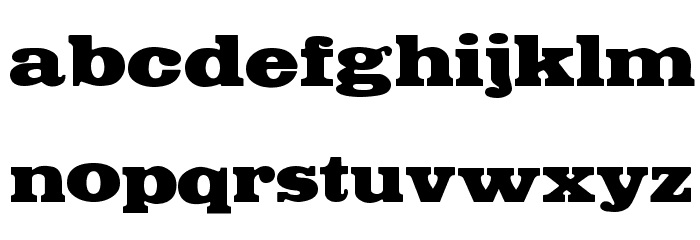 FetteEgyptienne Font LOWERCASE