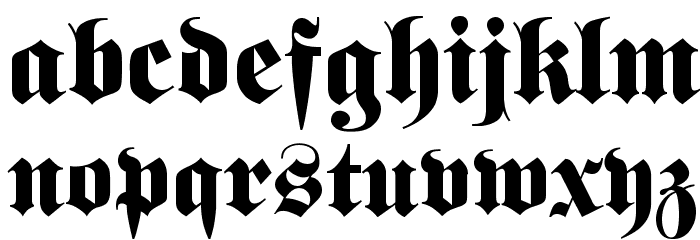 FetteFraktur Font LOWERCASE