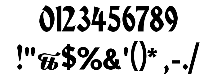 FetteGlobus Font OTHER CHARS