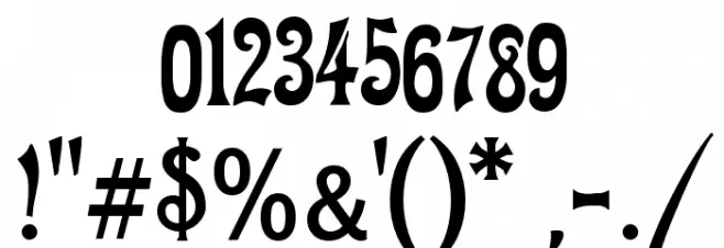 FetteMikado Font OTHER CHARS