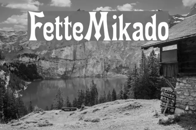 FetteMikado Font examples