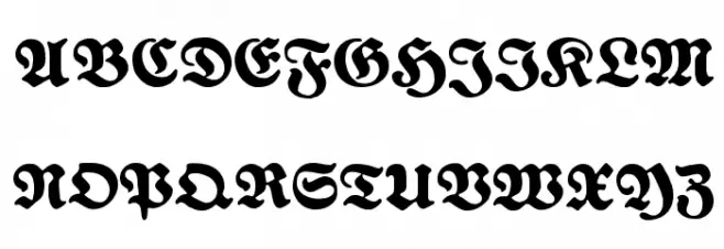 FetteNationalFraktur Schriftart Groß