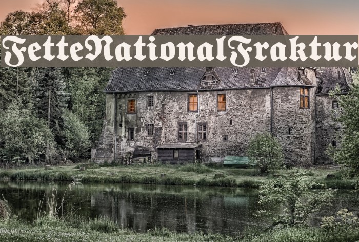 FetteNationalFraktur Font examples