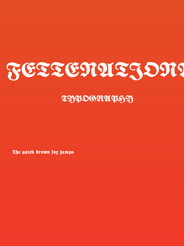 FetteNationalFraktur Poster