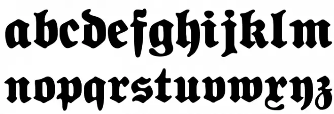 FetteNationalFraktur フォント 小文字