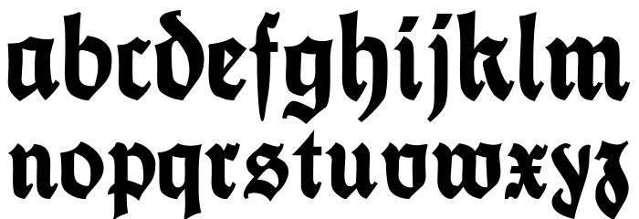 FetteThannhaeuser UNZ1 Font LOWERCASE