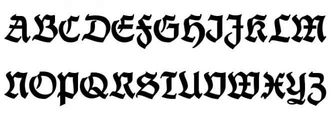 FetteThannhaeuser फ़ॉन्ट अपरकेस