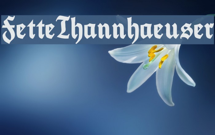 FetteThannhaeuser Font examples