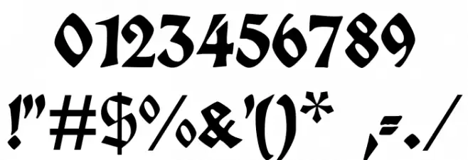 FettedeutscheSchrift Font OTHER CHARS