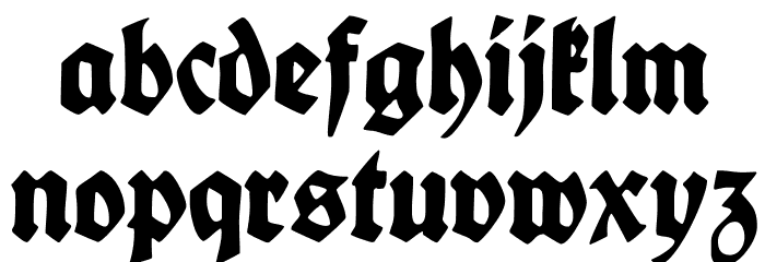 FettedeutscheSchrift Font LOWERCASE