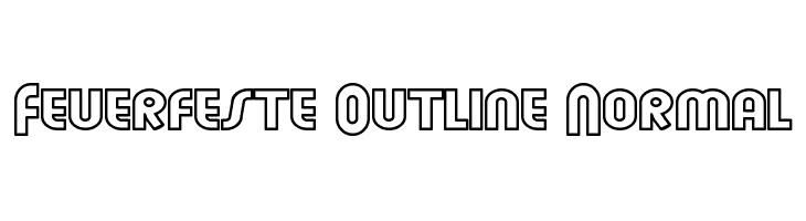 Feuerfeste Outline Normal Font