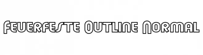 Feuerfeste Outline Normal  नि: शुल्क फ़ॉन्ट्स डाउनलोड