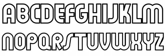 Feuerfeste Outline Normal Schriftart Groß