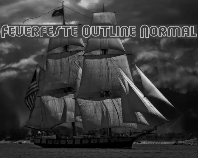Feuerfeste Outline Normal Font examples