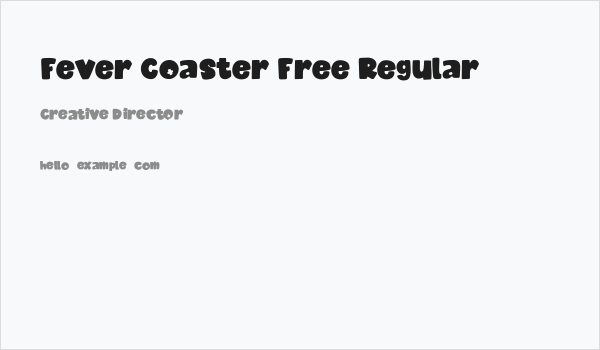 Fever Coaster Free Regular Business Card