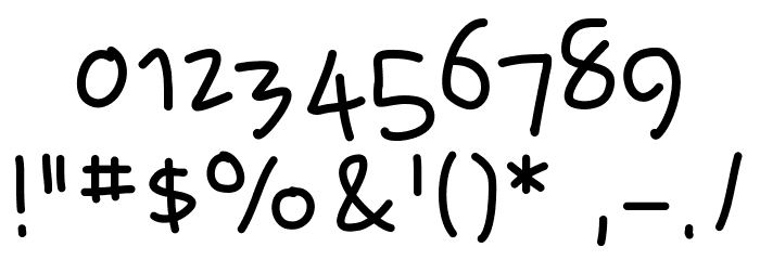 Fewriter Font OTHER CHARS