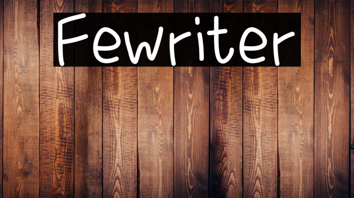 Fewriter Example 1