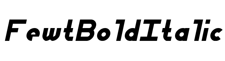 Fewt Bold Italic Шрифта