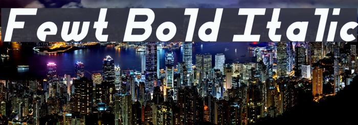 Fewt Bold Italic Шрифта examples