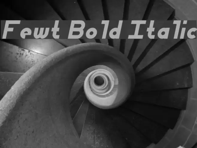 Fewt Bold Italic Font examples