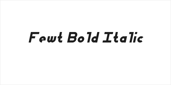 Fewt Bold Italic Logo