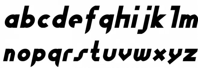 Fewt Bold Italic Caratteri MINUSCOLO