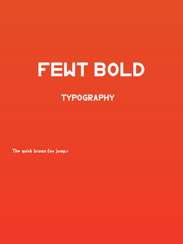 Fewt Bold Poster