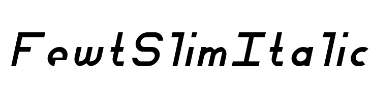 Fewt Slim Italic Schriftart