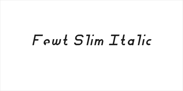 Fewt Slim Italic Logo