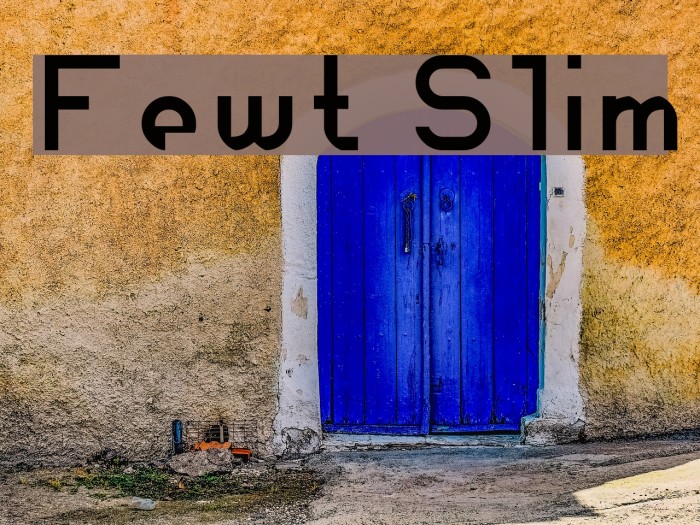 Fewt Slim Font examples